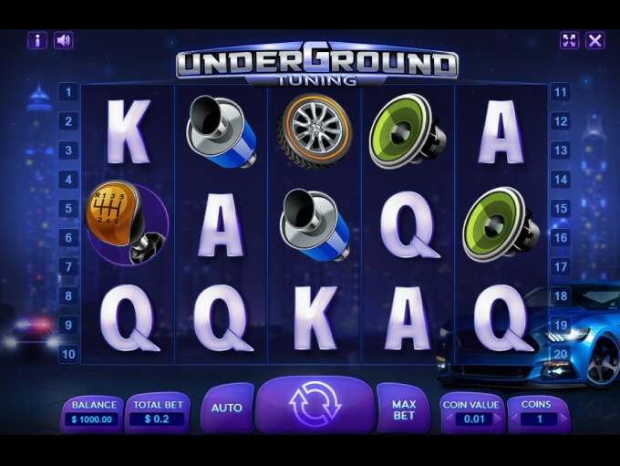Скриншот слота Underground Tuning от Charismatic Games