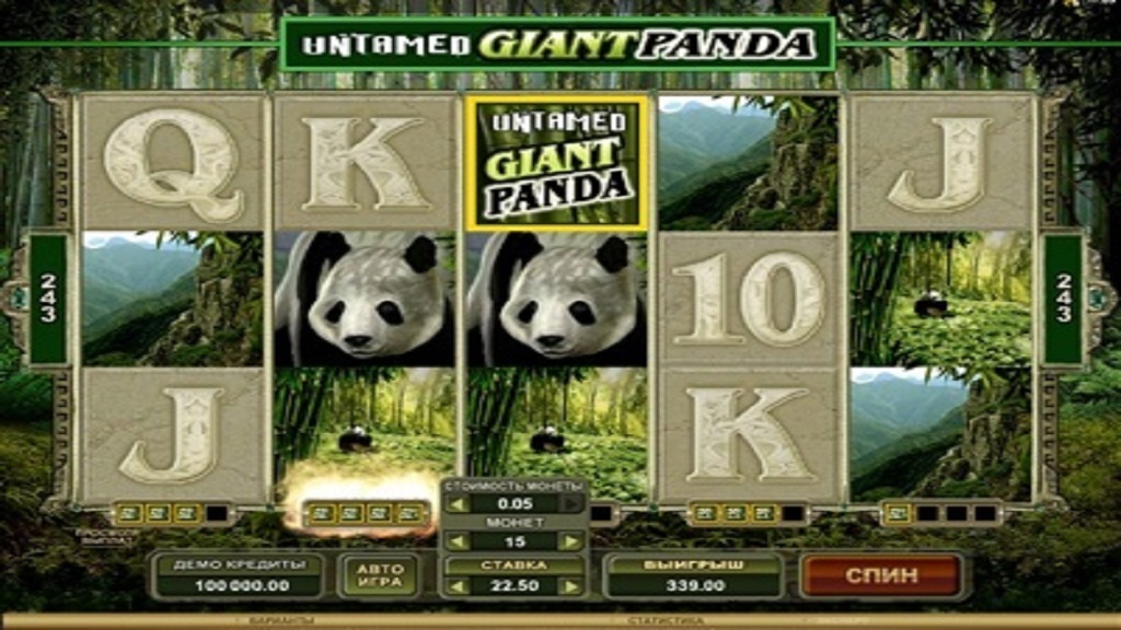 Скриншот слота Обзор игрового автомата Untamed Giant Panda от Microgaming