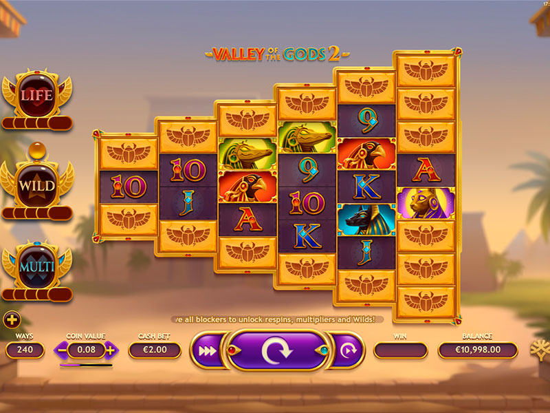 Скриншот слота Valley Of The Gods от Yggdrasil Gaming