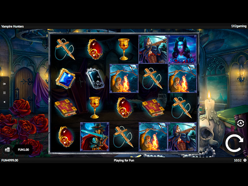 Скриншот слота Вампион Hunters от 1x2 Gaming