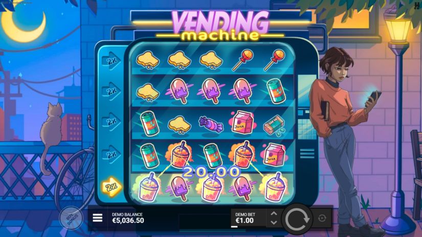 Скриншот слота Обзор игрового автомата Vending Machine от Hacksaw Gaming