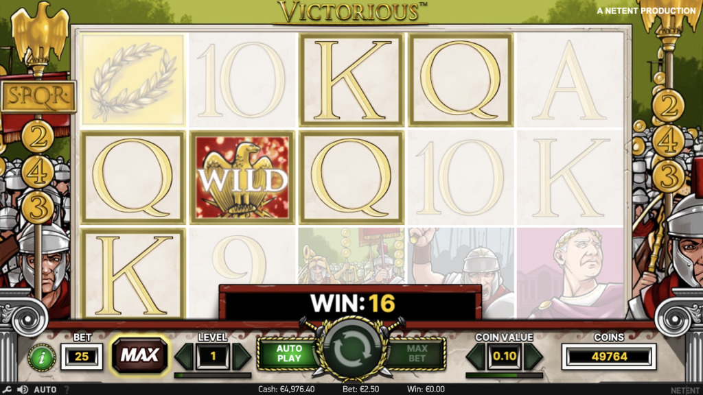 Скриншот слота Victorious от NetEnt