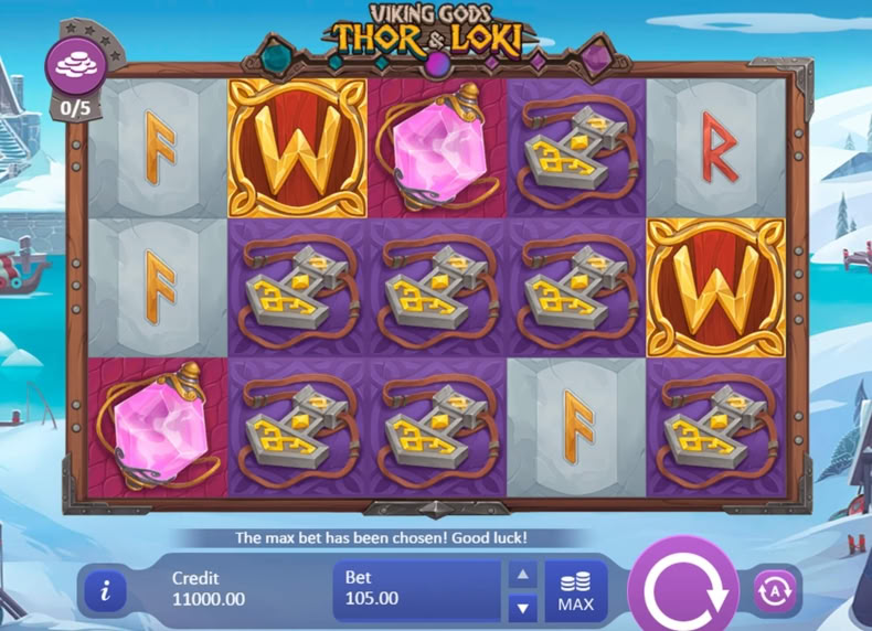 Скриншот слота Viking Gods: Thor and Loki от Playson