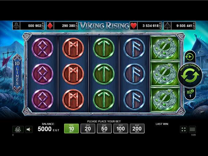 Скриншот слота Viking Rising от EGT (Amusnet Interactive)