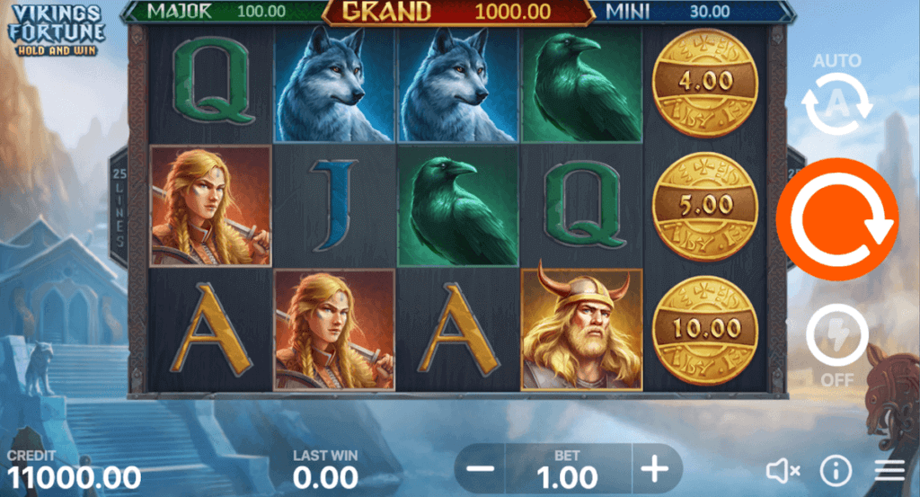 Скриншот слота Vikings Fortune: Hold and Win от Playson