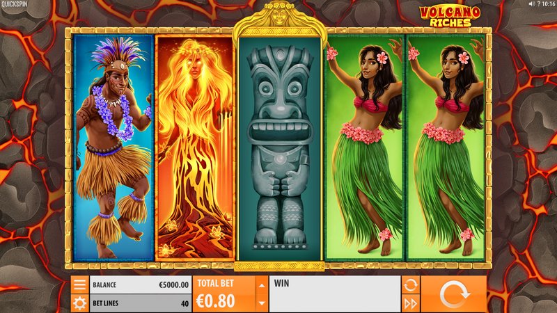 Скриншот слота Volcano Riches от Quickspin