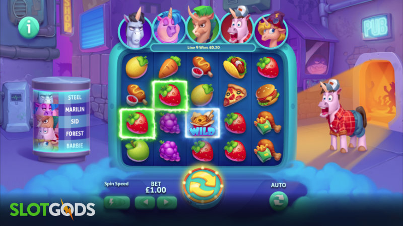 Скриншот слота Vomiting Unicorns от G Gaming