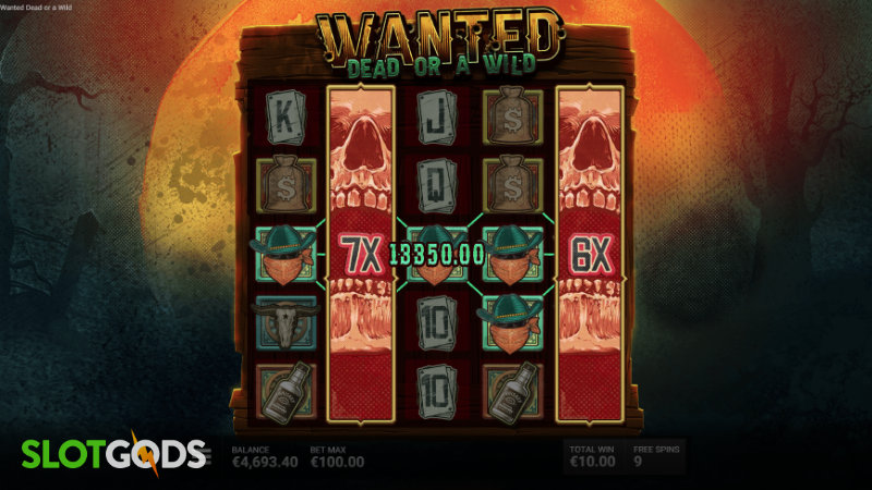 Скриншот слота Wanted Dead or A Wild от Hacksaw Gaming