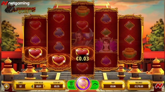 Скриншот слота Warriors Quest от NetGaming