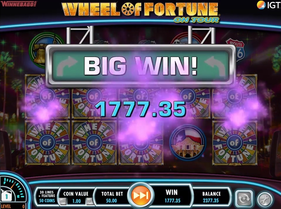 Скриншот слота Wheel of Fortune on Tour от IGT