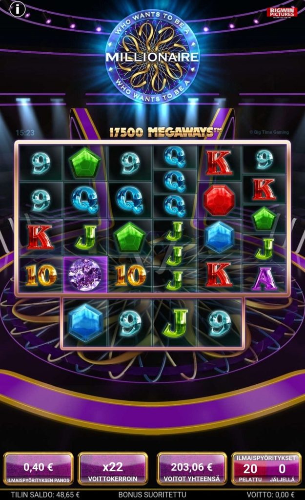 Скриншот слота Who Wants To Be a Millionaire от Big Time Gaming