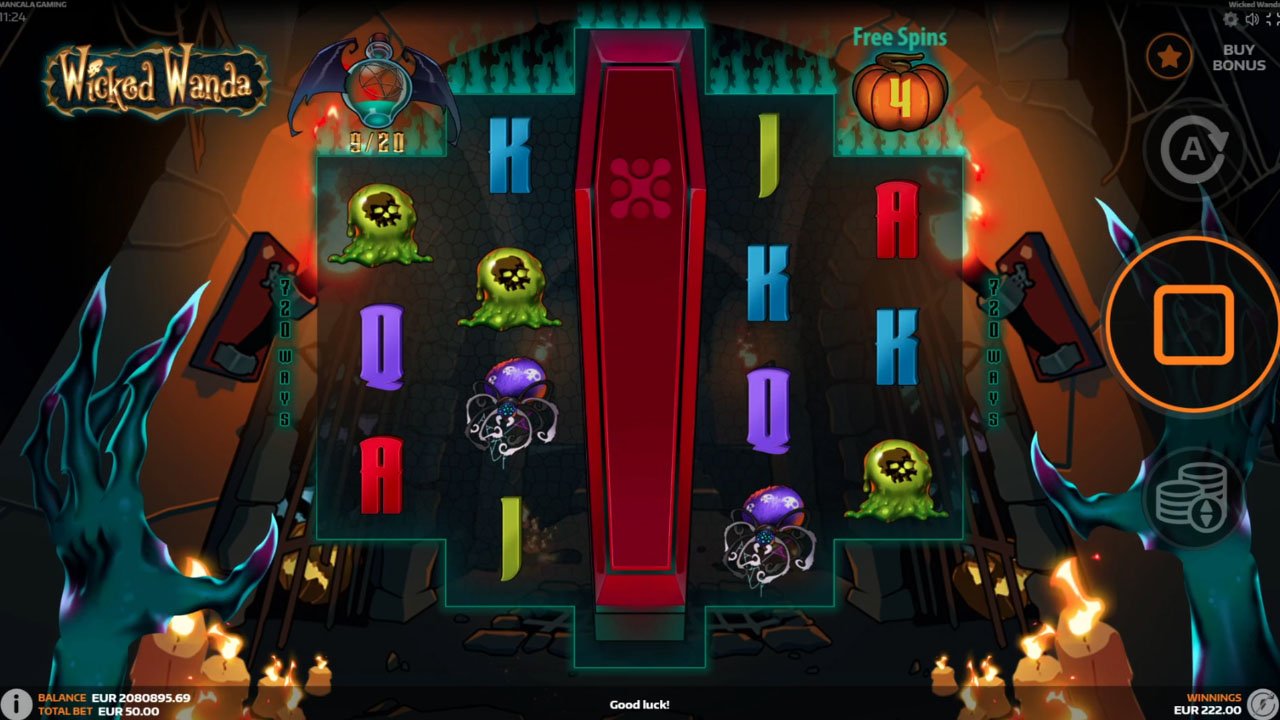 Скриншот слота Wicked Wanda от Mancala Gaming