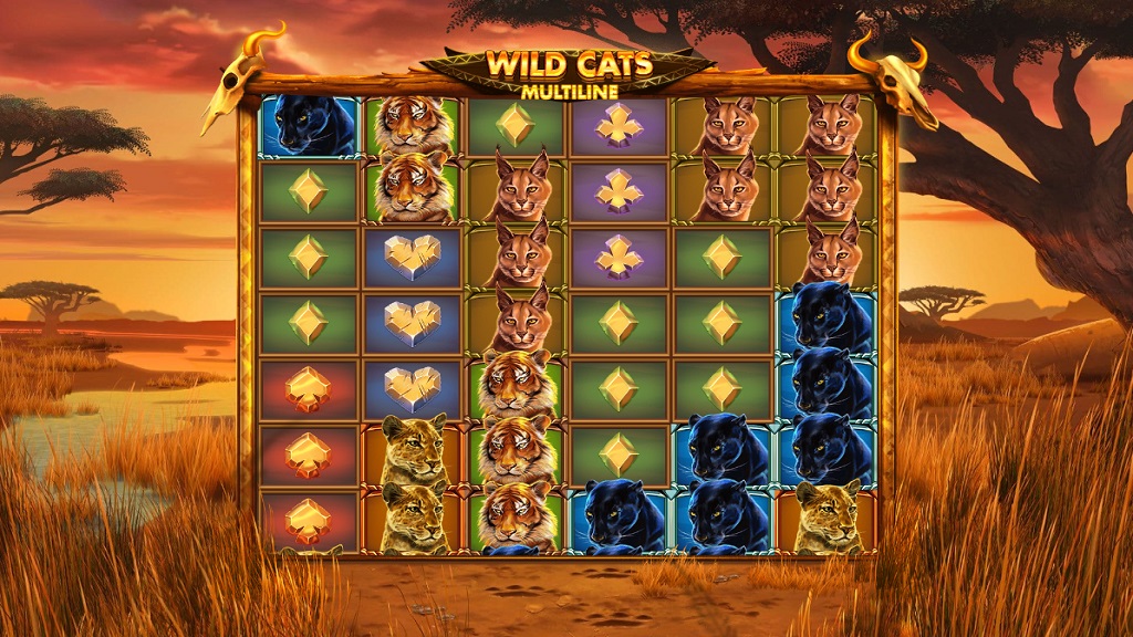 Скриншот слота Wild Cats Multiline от Red Tiger Gaming