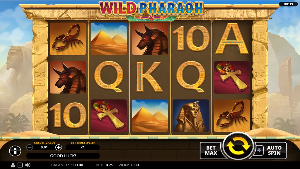 Скриншот слота Обзор игрового автомата Wild Pharaoh от Merkur Gaming
