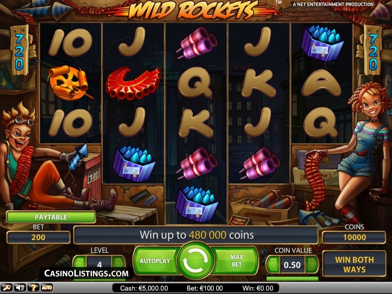 Скриншот слота Wild Rockets от NetEnt