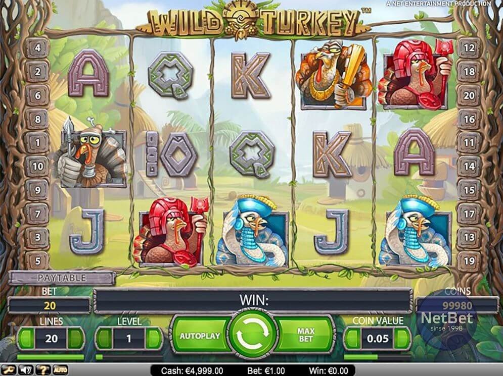 Скриншот слота Wild Turkey от NetEnt