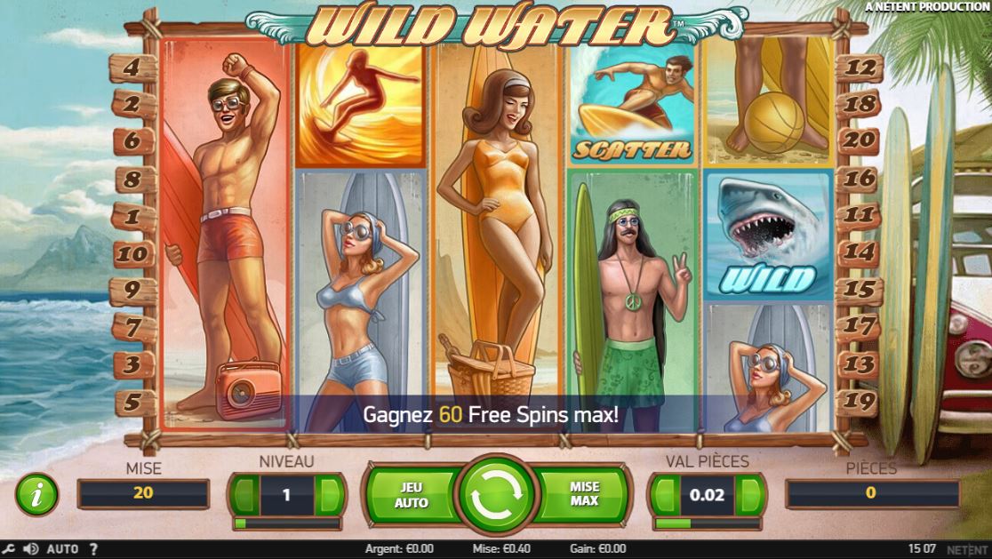 Скриншот слота Wild Water от NetEnt