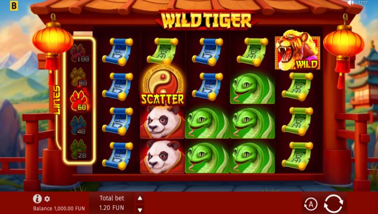 Скриншот слота Wild Wild Tiger от Swintt
