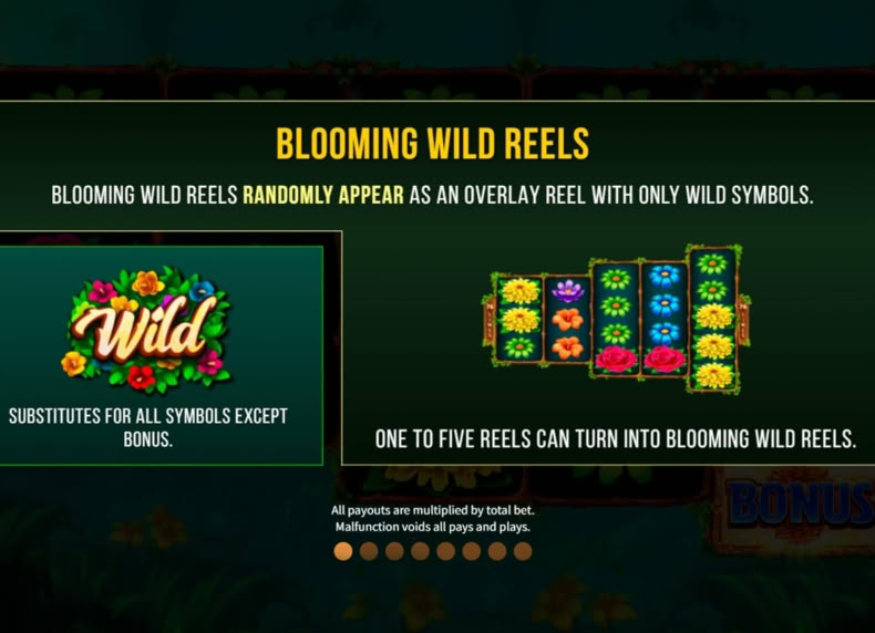 Скриншот слота Wild Blooms от SYNOT
