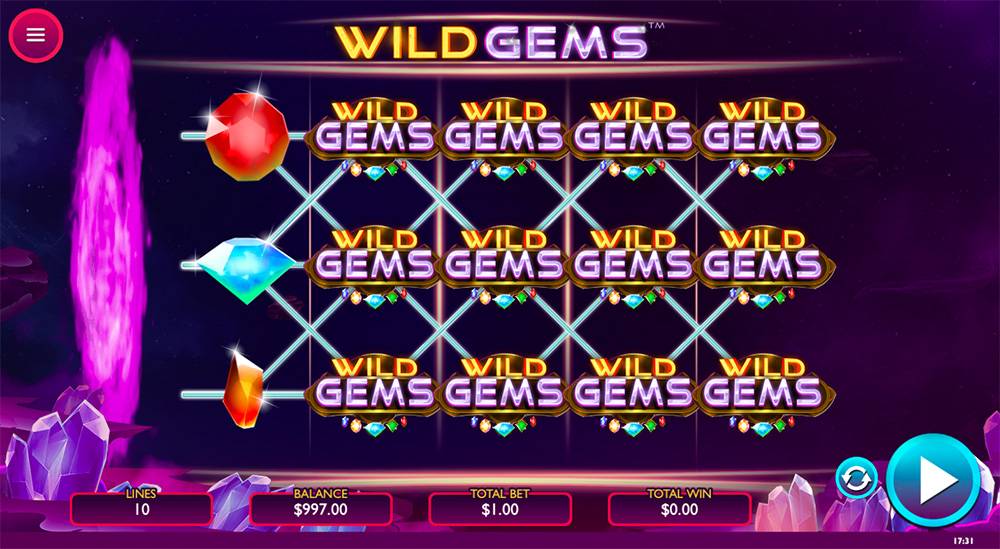 Скриншот слота Вулкан игровых автоматов Wild Gems от Vibra Gaming