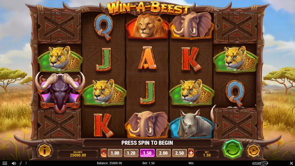 Скриншот слота Обзор игрового автомата Win-a-Beest от Play'n GO