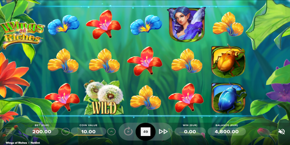 Скриншот слота Wings of Riches от NetEnt
