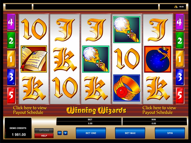 Скриншот слота Winning Wizard от Microgaming (Apricot)