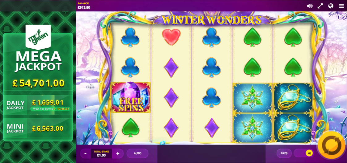 Скриншот слота Winter Wonders от Rival Gaming