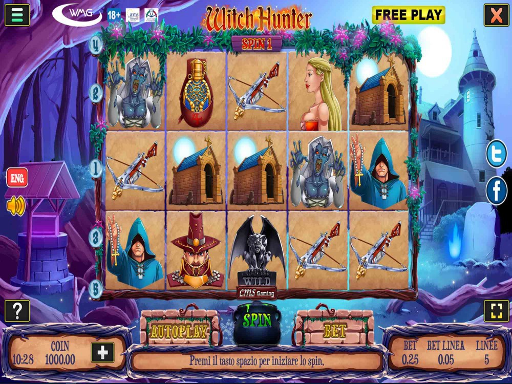 Скриншот слота Witch Hunter от WMG