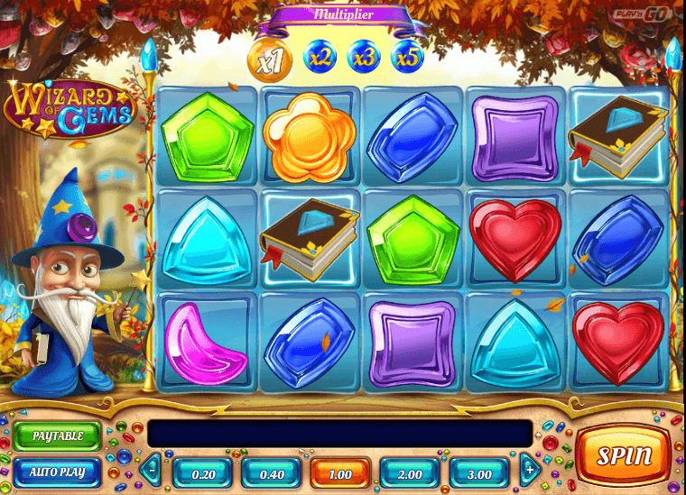 Скриншот слота Wizard of Gems от Play'n GO