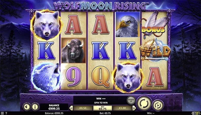 Скриншот слота Wolf Moon Rising от Betsoft
