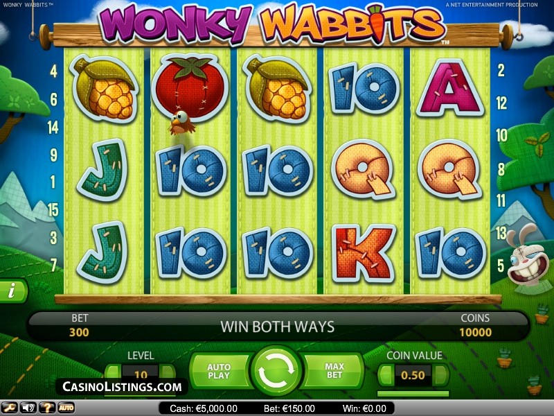 Скриншот слота Wonky Wabbits