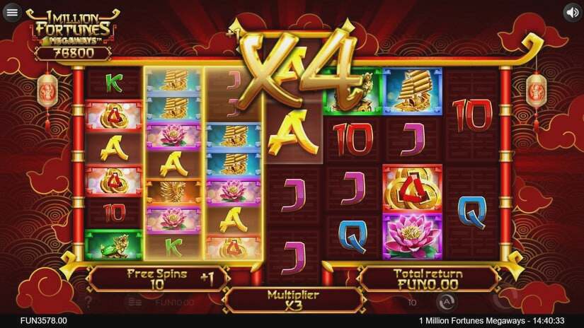 Скриншот слота 1 Million Fortunes Megaways от Iron Dog Studio