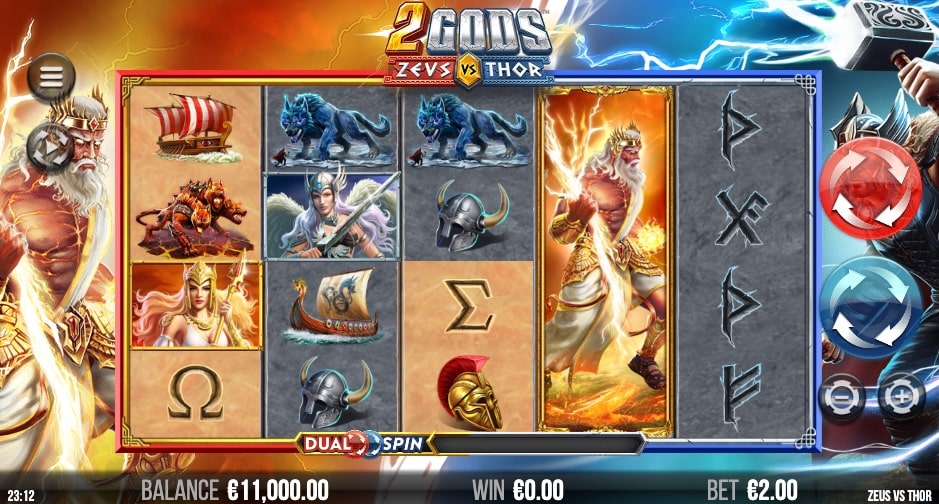 Скриншот слота 2 Gods Zeus vs Thor от Thunderkick