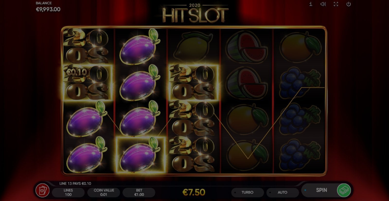 Скриншот слота 2020 Hit Slot от Endorphina