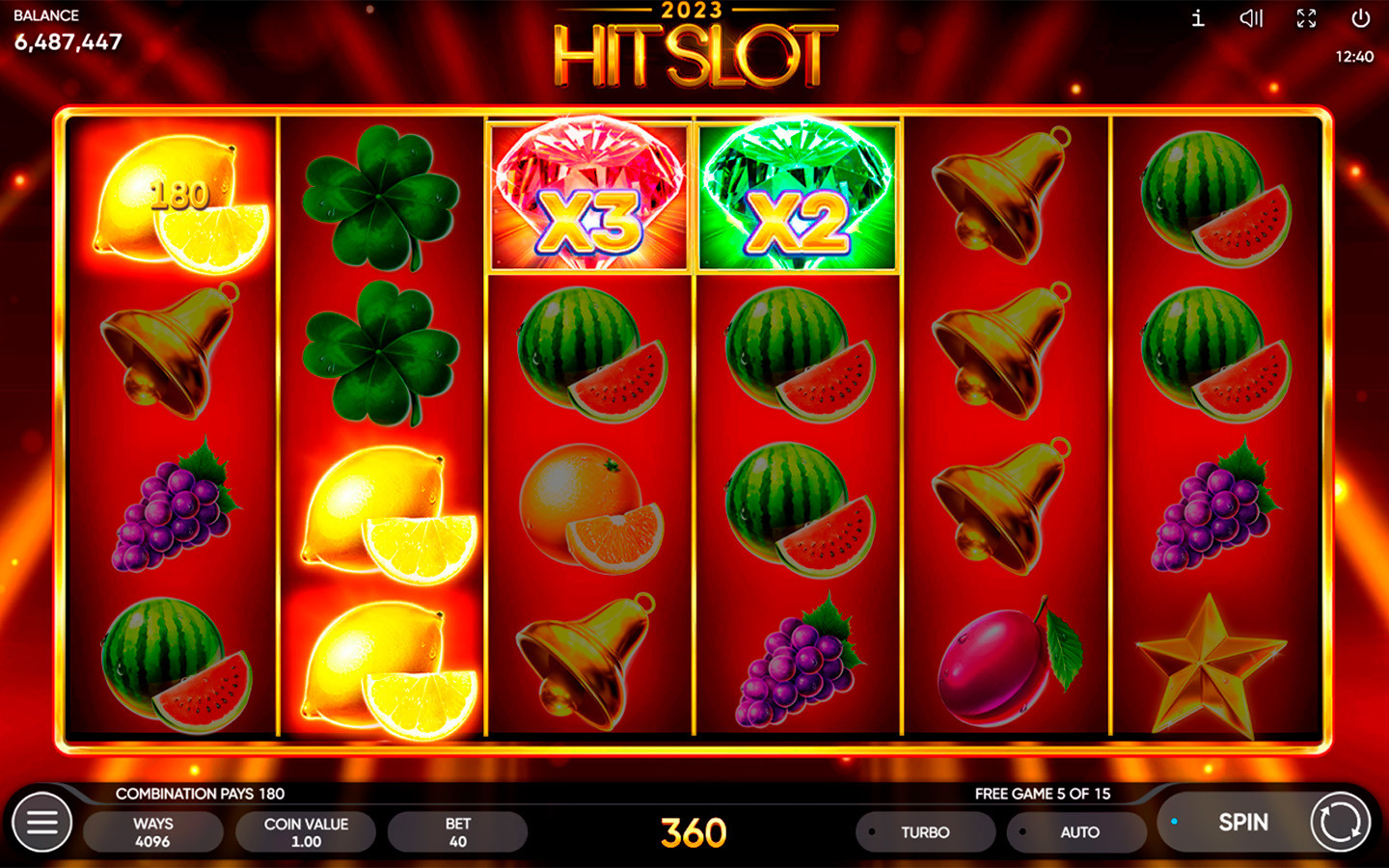 Скриншот слота 2023 Hit Slot от Endorphina