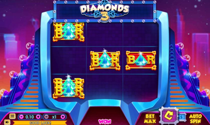 Скриншот слота 3 Diamonds от Pragmatic Play
