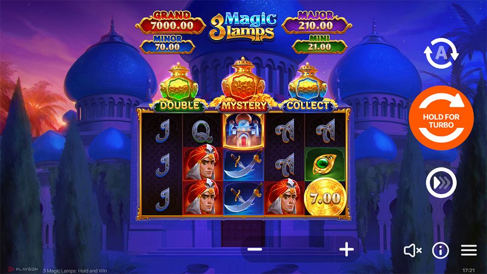 Скриншот слота 3 Magic Lamps Hold and Win от Pragmatic Play