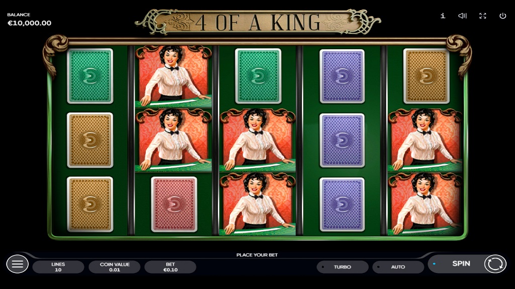 Скриншот слота 4 of a King от Endorphina