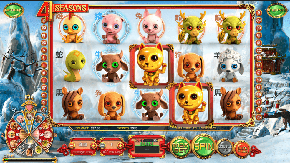 Скриншот слота 4 Seasons от Betsoft