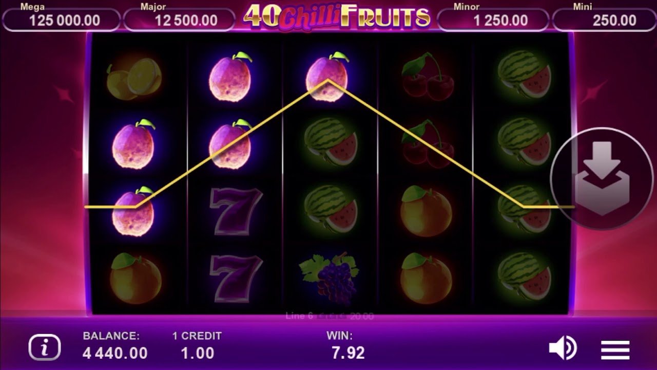 Скриншот слота 40 Chilli Fruits от Gamzix