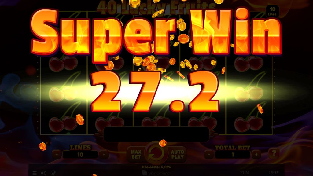 Скриншот слота 40 Lucky Fruits от Spinomenal