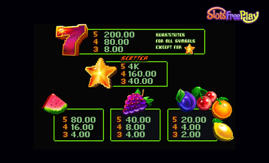 Скриншот слота 40 Pixels от Spinomenal