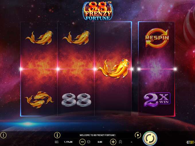 Скриншот слота 88 Frenzy Fortune от Bally Technologies