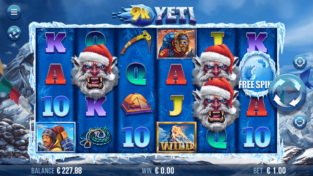 Скриншот слота 9k Yeti от Spinomenal
