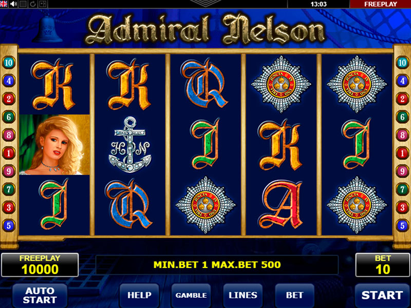 Скриншот слота Admiral Nelson от Amatic Industries