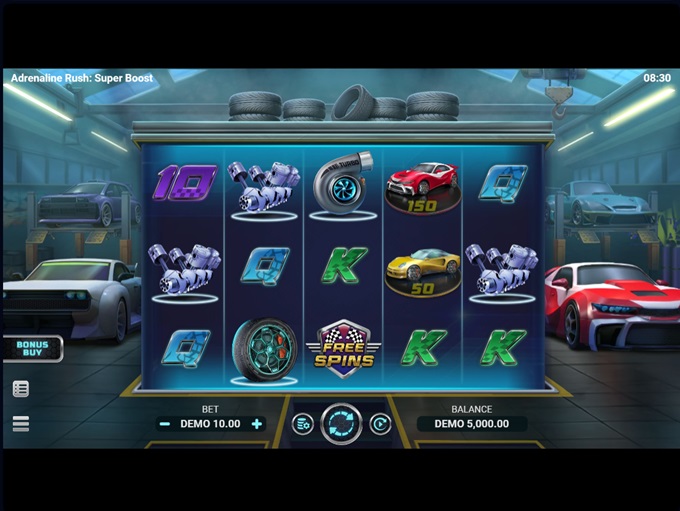 Скриншот слота Adrenaline Rush: Super Boost от Amatic Industries