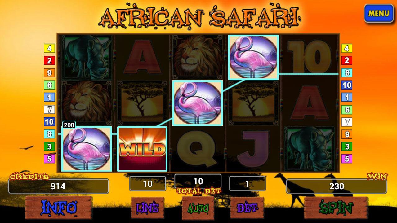 Скриншот слота African Safari от Slingshot Studios