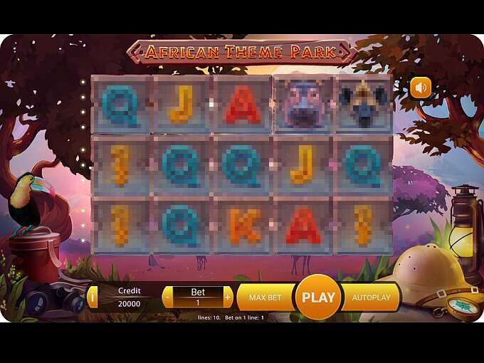 Скриншот слота African Theme Park от Mancala Gaming