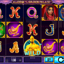 Скриншот слота Aladdin And The Golden Palace от Red Tiger Gaming